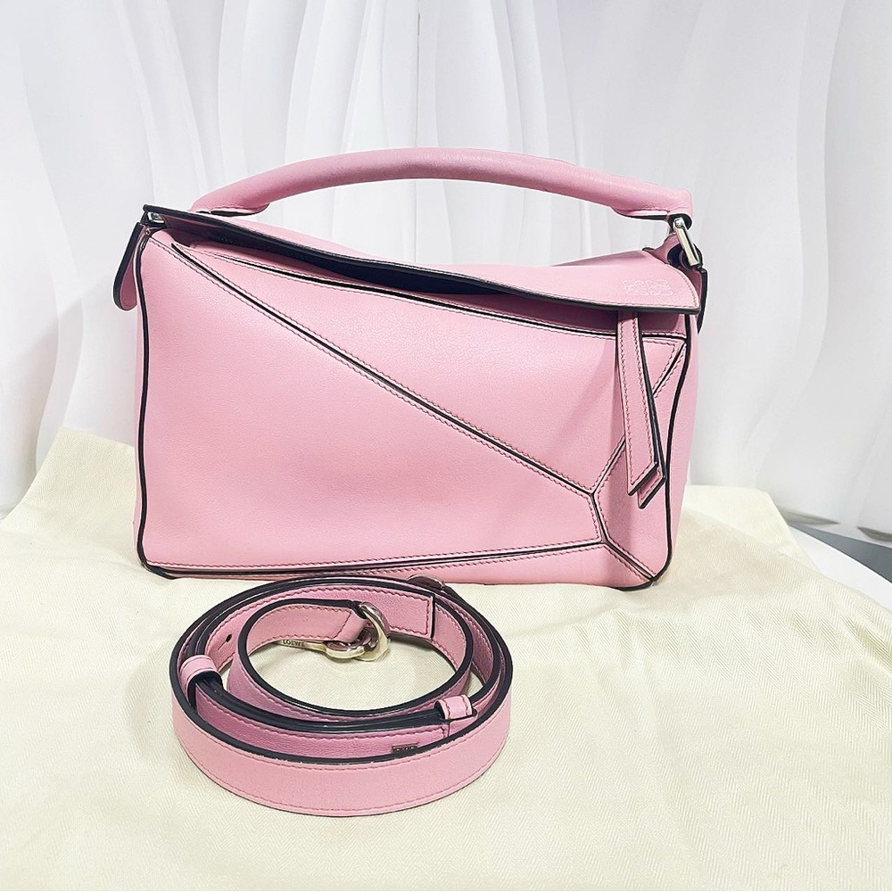 Loewe Pink Leather Puzzle Bag - Picture 1 of 10